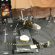 An InSight mockup used for testing at the NASA Jet Propulsion Laboratory.